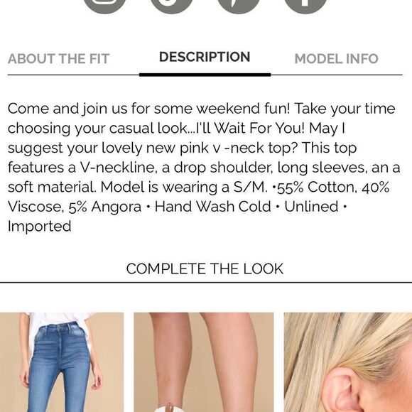 Red Dress Miracle I’ll Wait For You Relaxed Dolman Knit Sweater Top Pink ML - Picture 9 of 12